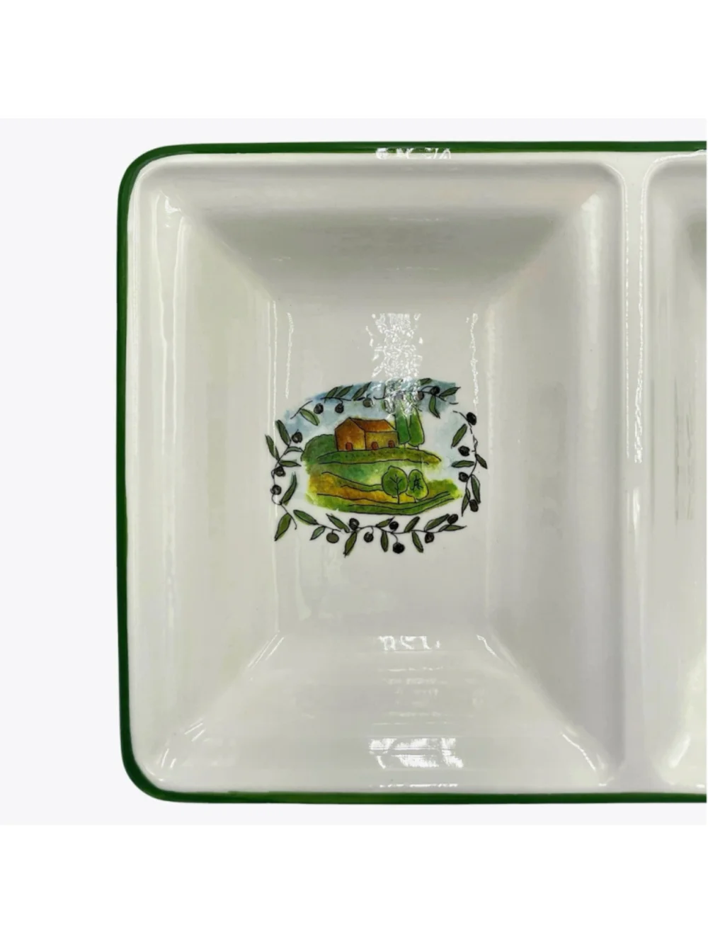 Crate & Barrel Rosanna Import Tuscany Series Divided Dish Platter Made in Italy